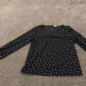 Polka dot jcrew blouse